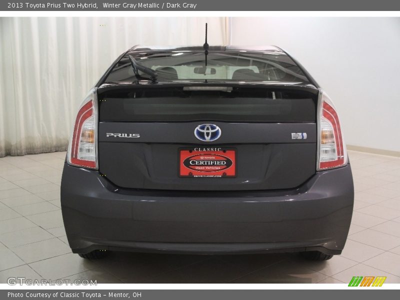 Winter Gray Metallic / Dark Gray 2013 Toyota Prius Two Hybrid