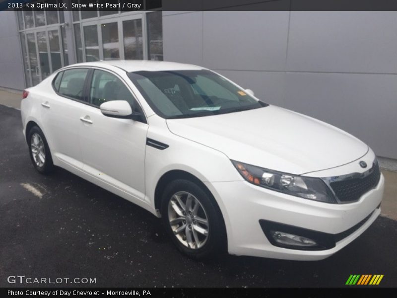 Snow White Pearl / Gray 2013 Kia Optima LX