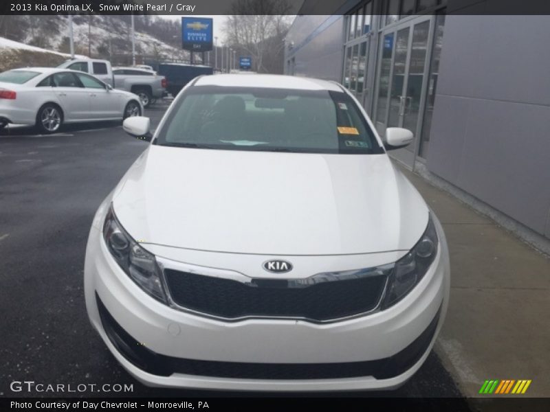 Snow White Pearl / Gray 2013 Kia Optima LX