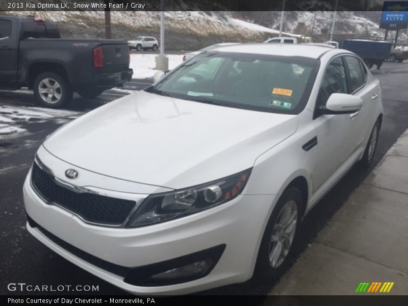 Snow White Pearl / Gray 2013 Kia Optima LX