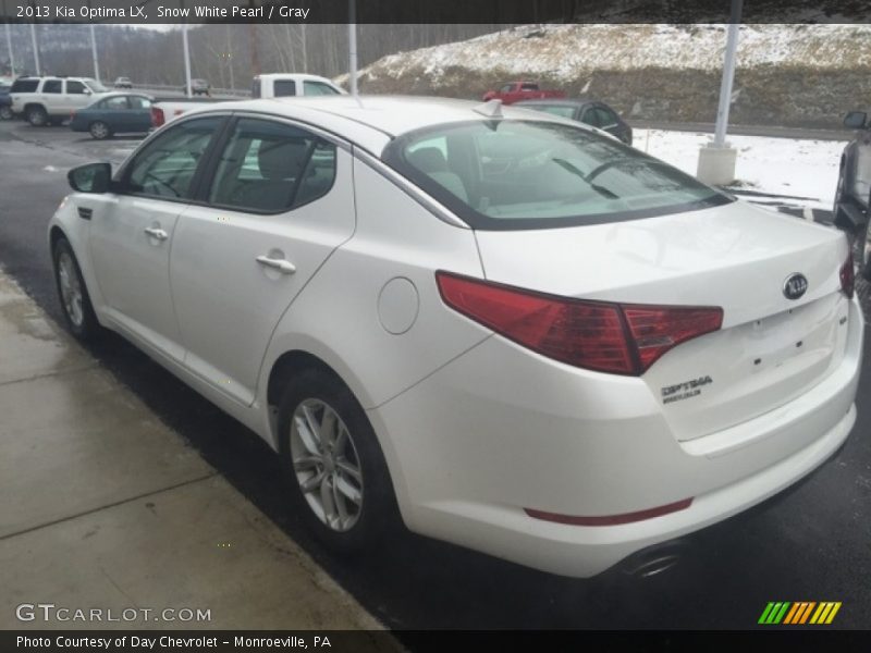 Snow White Pearl / Gray 2013 Kia Optima LX