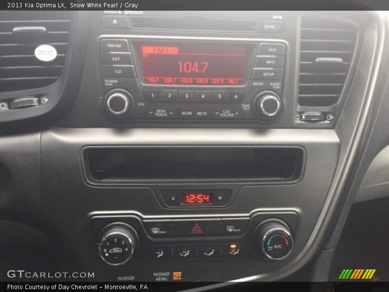 Snow White Pearl / Gray 2013 Kia Optima LX