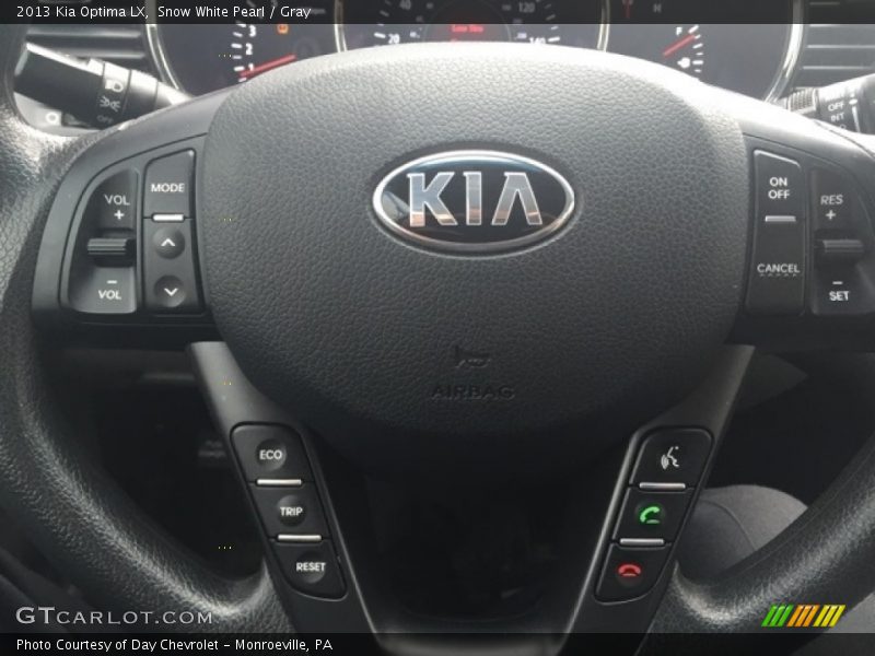 Snow White Pearl / Gray 2013 Kia Optima LX