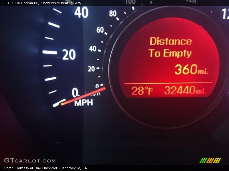 Snow White Pearl / Gray 2013 Kia Optima LX