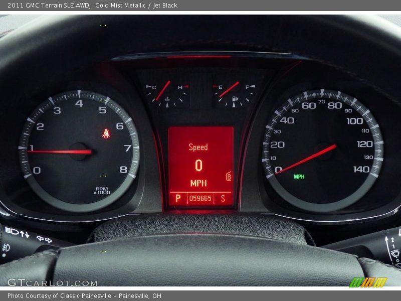 Gold Mist Metallic / Jet Black 2011 GMC Terrain SLE AWD