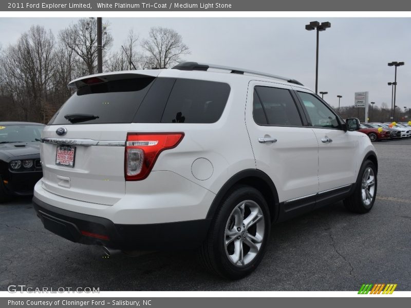 White Platinum Tri-Coat / Medium Light Stone 2011 Ford Explorer Limited