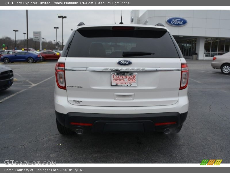 White Platinum Tri-Coat / Medium Light Stone 2011 Ford Explorer Limited