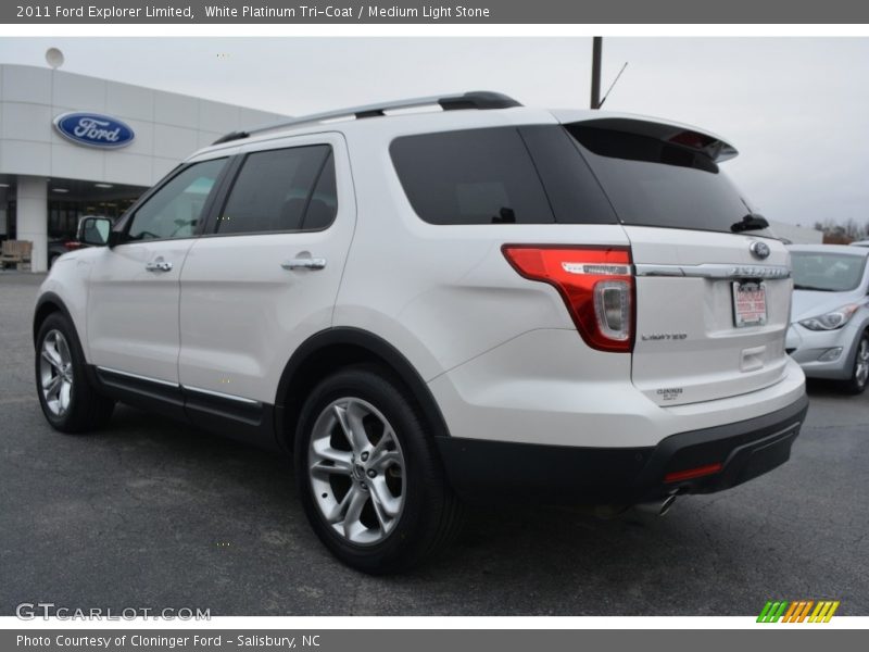 White Platinum Tri-Coat / Medium Light Stone 2011 Ford Explorer Limited