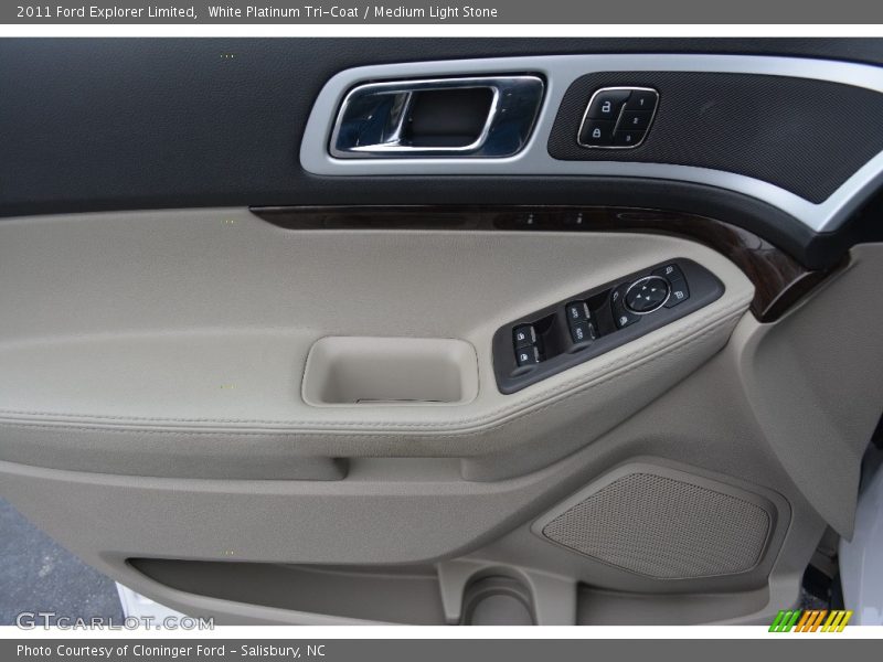 White Platinum Tri-Coat / Medium Light Stone 2011 Ford Explorer Limited