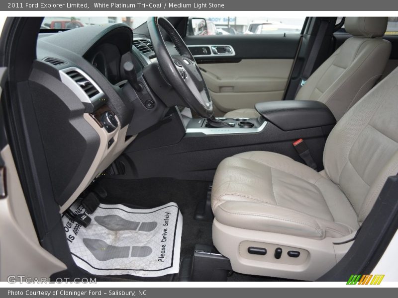 White Platinum Tri-Coat / Medium Light Stone 2011 Ford Explorer Limited