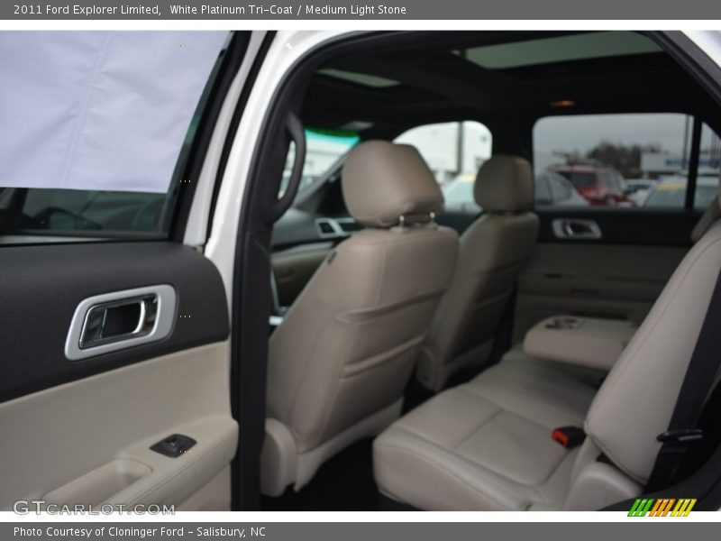 White Platinum Tri-Coat / Medium Light Stone 2011 Ford Explorer Limited