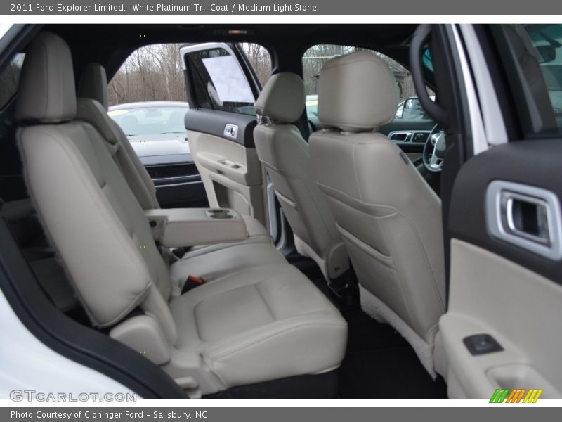 White Platinum Tri-Coat / Medium Light Stone 2011 Ford Explorer Limited