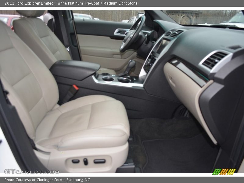 White Platinum Tri-Coat / Medium Light Stone 2011 Ford Explorer Limited