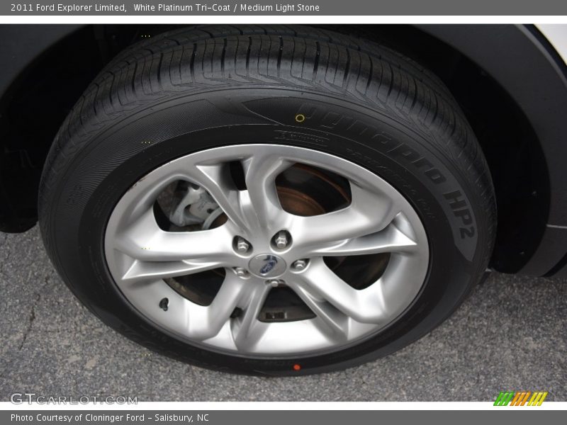 White Platinum Tri-Coat / Medium Light Stone 2011 Ford Explorer Limited