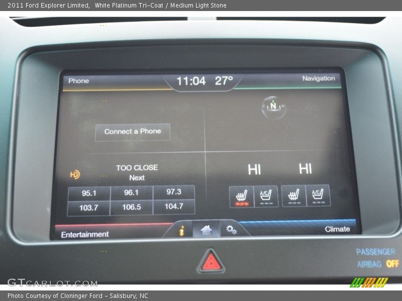 White Platinum Tri-Coat / Medium Light Stone 2011 Ford Explorer Limited