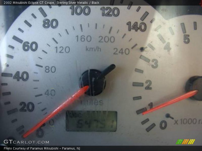 Sterling Silver Metallic / Black 2002 Mitsubishi Eclipse GT Coupe