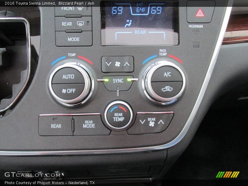 Controls of 2016 Sienna Limited