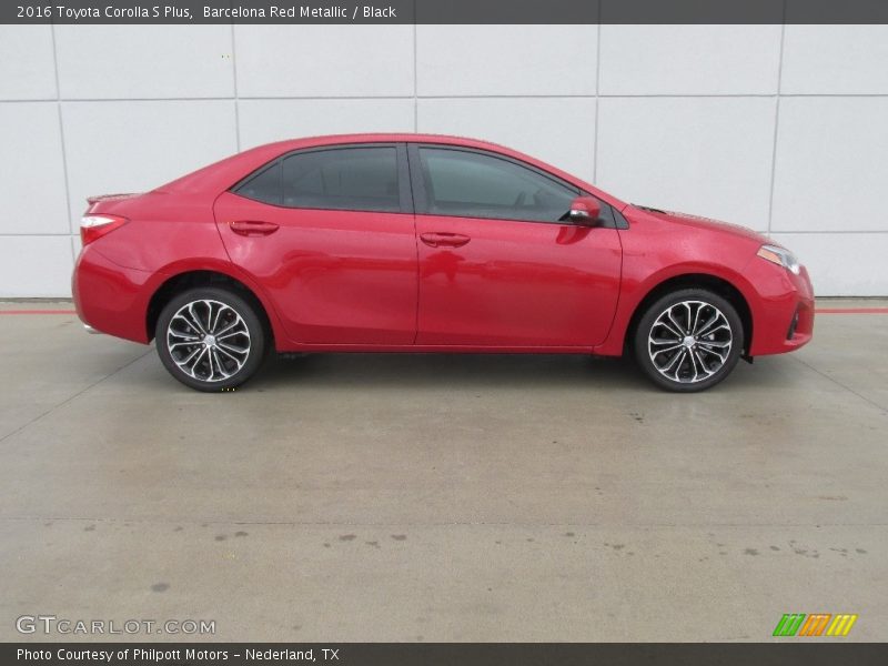Barcelona Red Metallic / Black 2016 Toyota Corolla S Plus