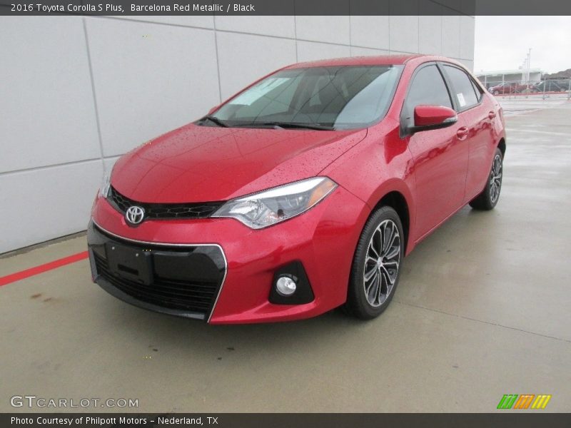 Barcelona Red Metallic / Black 2016 Toyota Corolla S Plus