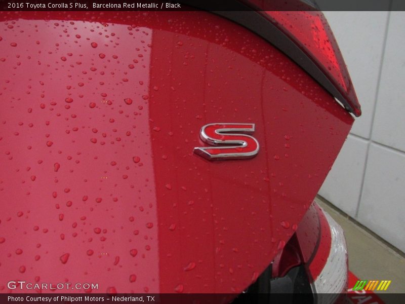 Barcelona Red Metallic / Black 2016 Toyota Corolla S Plus