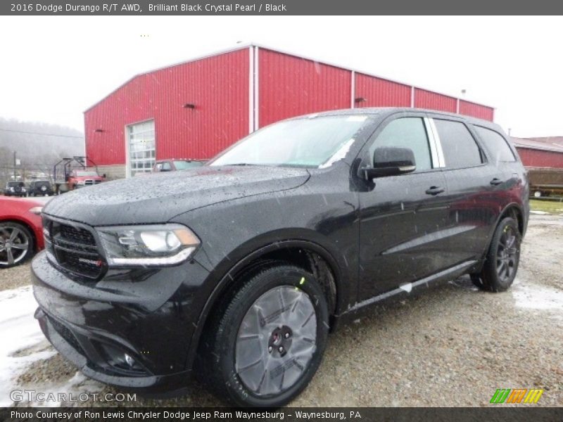 Brilliant Black Crystal Pearl / Black 2016 Dodge Durango R/T AWD
