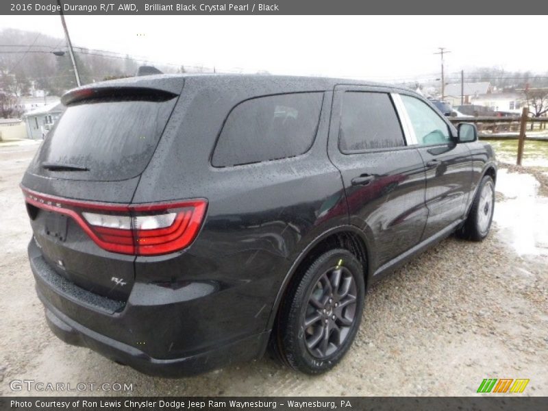 Brilliant Black Crystal Pearl / Black 2016 Dodge Durango R/T AWD