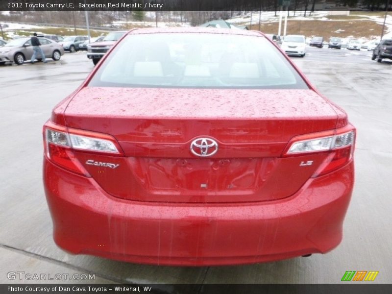 Barcelona Red Metallic / Ivory 2012 Toyota Camry LE