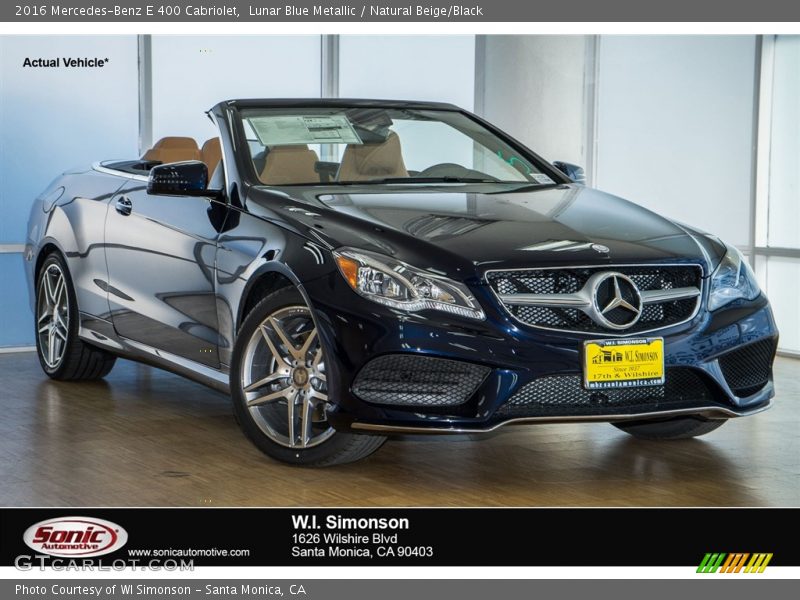 Lunar Blue Metallic / Natural Beige/Black 2016 Mercedes-Benz E 400 Cabriolet