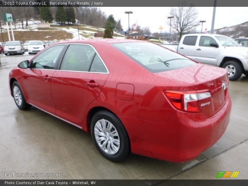 Barcelona Red Metallic / Ivory 2012 Toyota Camry LE