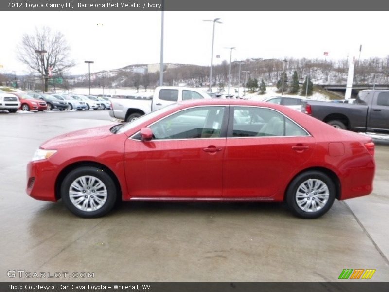 Barcelona Red Metallic / Ivory 2012 Toyota Camry LE