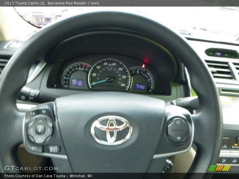 Barcelona Red Metallic / Ivory 2012 Toyota Camry LE