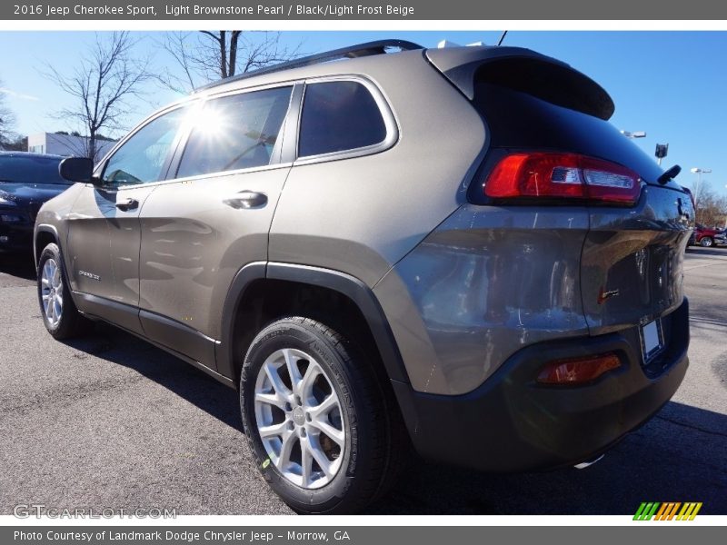 Light Brownstone Pearl / Black/Light Frost Beige 2016 Jeep Cherokee Sport