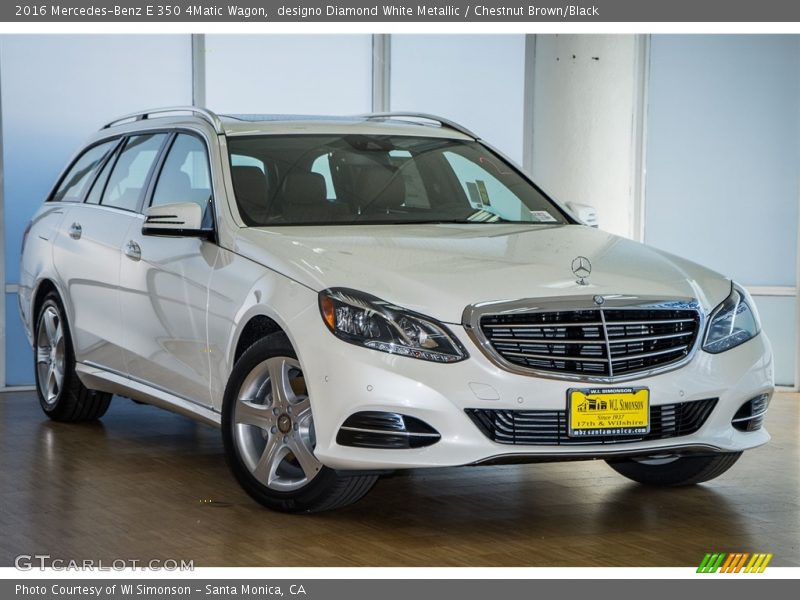 designo Diamond White Metallic / Chestnut Brown/Black 2016 Mercedes-Benz E 350 4Matic Wagon