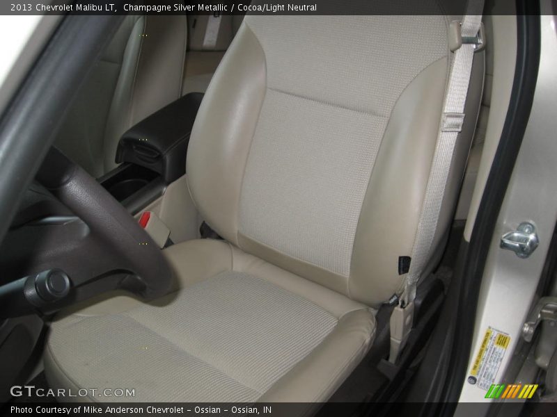 Champagne Silver Metallic / Cocoa/Light Neutral 2013 Chevrolet Malibu LT