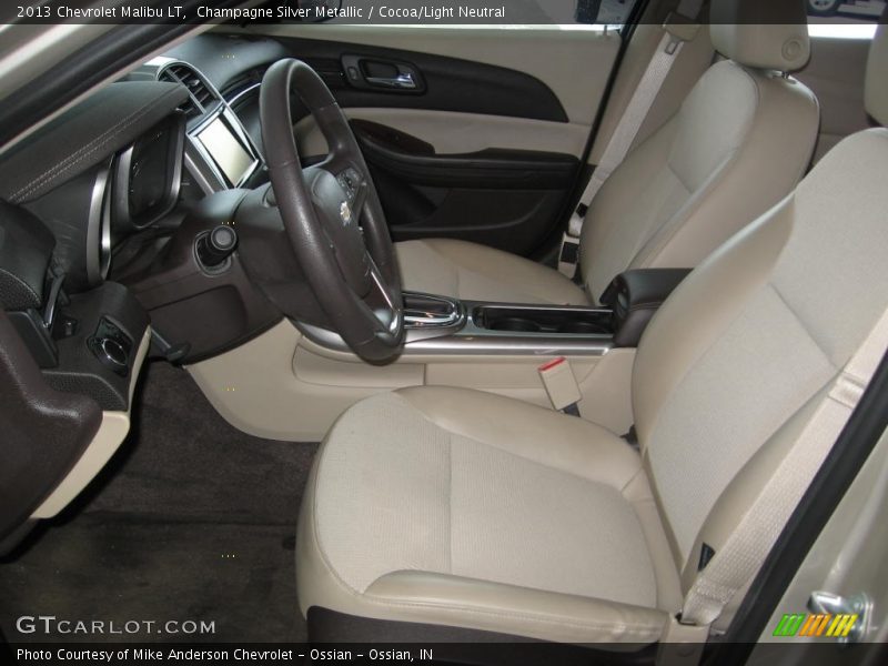 Champagne Silver Metallic / Cocoa/Light Neutral 2013 Chevrolet Malibu LT