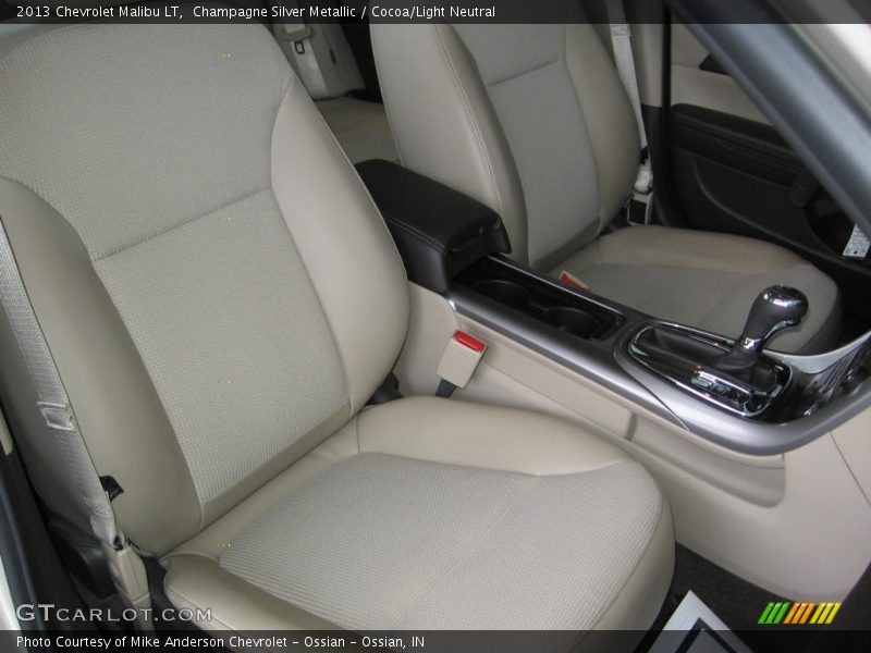 Champagne Silver Metallic / Cocoa/Light Neutral 2013 Chevrolet Malibu LT