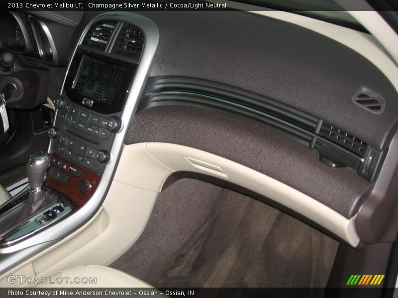 Champagne Silver Metallic / Cocoa/Light Neutral 2013 Chevrolet Malibu LT