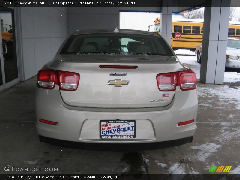 Champagne Silver Metallic / Cocoa/Light Neutral 2013 Chevrolet Malibu LT