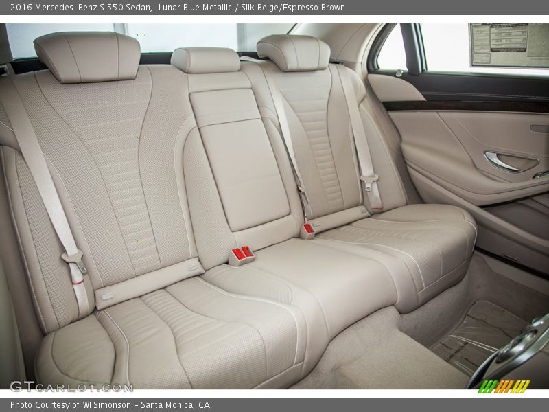 Lunar Blue Metallic / Silk Beige/Espresso Brown 2016 Mercedes-Benz S 550 Sedan
