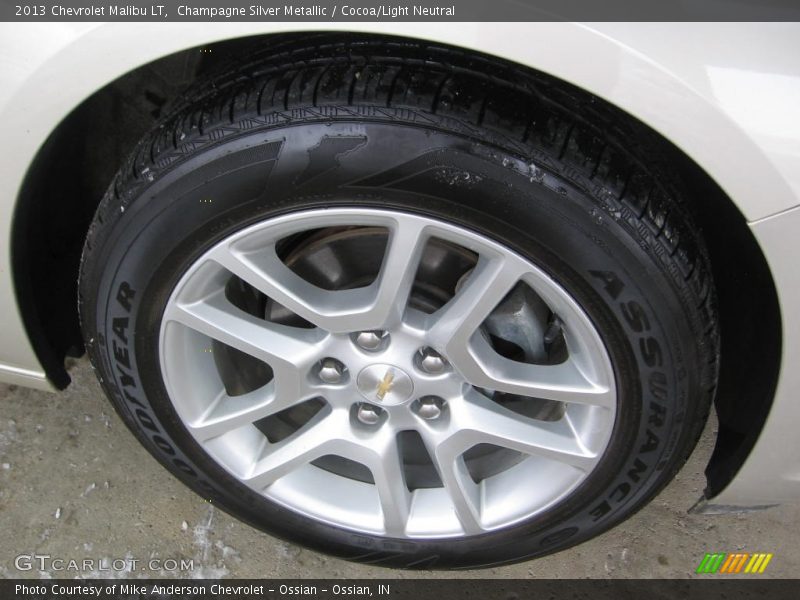 Champagne Silver Metallic / Cocoa/Light Neutral 2013 Chevrolet Malibu LT