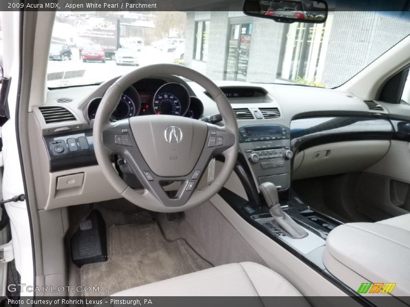 Aspen White Pearl / Parchment 2009 Acura MDX