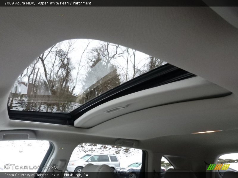 Aspen White Pearl / Parchment 2009 Acura MDX