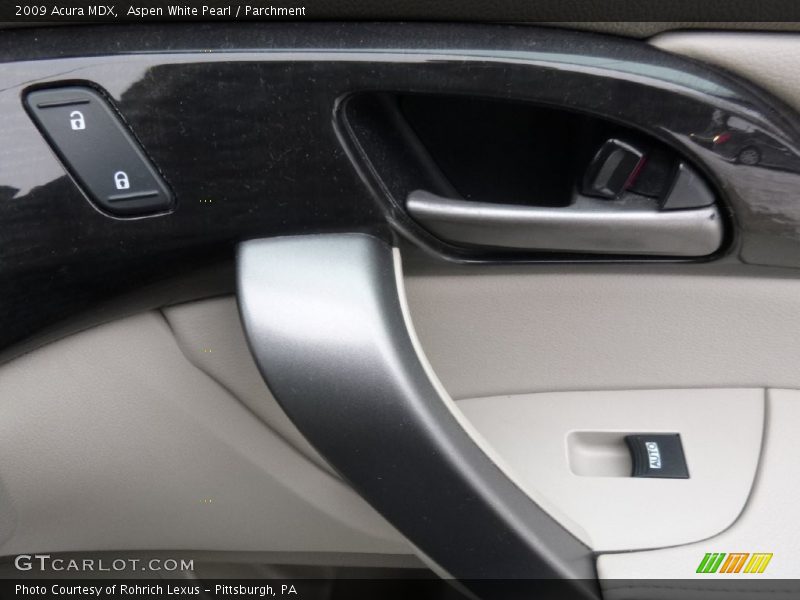 Aspen White Pearl / Parchment 2009 Acura MDX