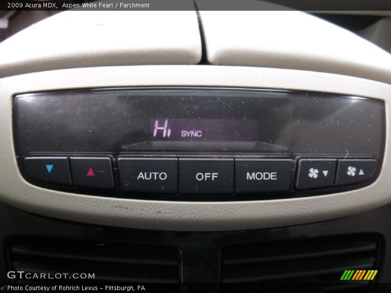 Aspen White Pearl / Parchment 2009 Acura MDX