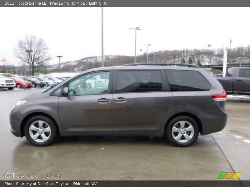 Predawn Gray Mica / Light Gray 2013 Toyota Sienna LE