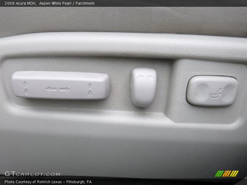 Aspen White Pearl / Parchment 2009 Acura MDX