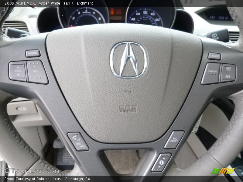 Aspen White Pearl / Parchment 2009 Acura MDX