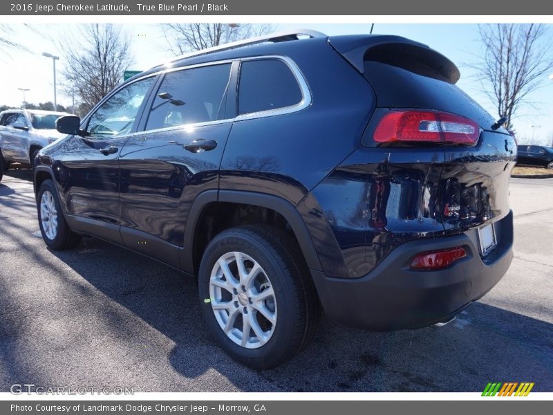 True Blue Pearl / Black 2016 Jeep Cherokee Latitude