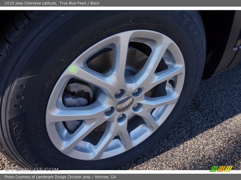 True Blue Pearl / Black 2016 Jeep Cherokee Latitude