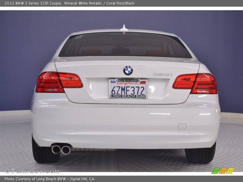 Mineral White Metallic / Coral Red/Black 2013 BMW 3 Series 328i Coupe